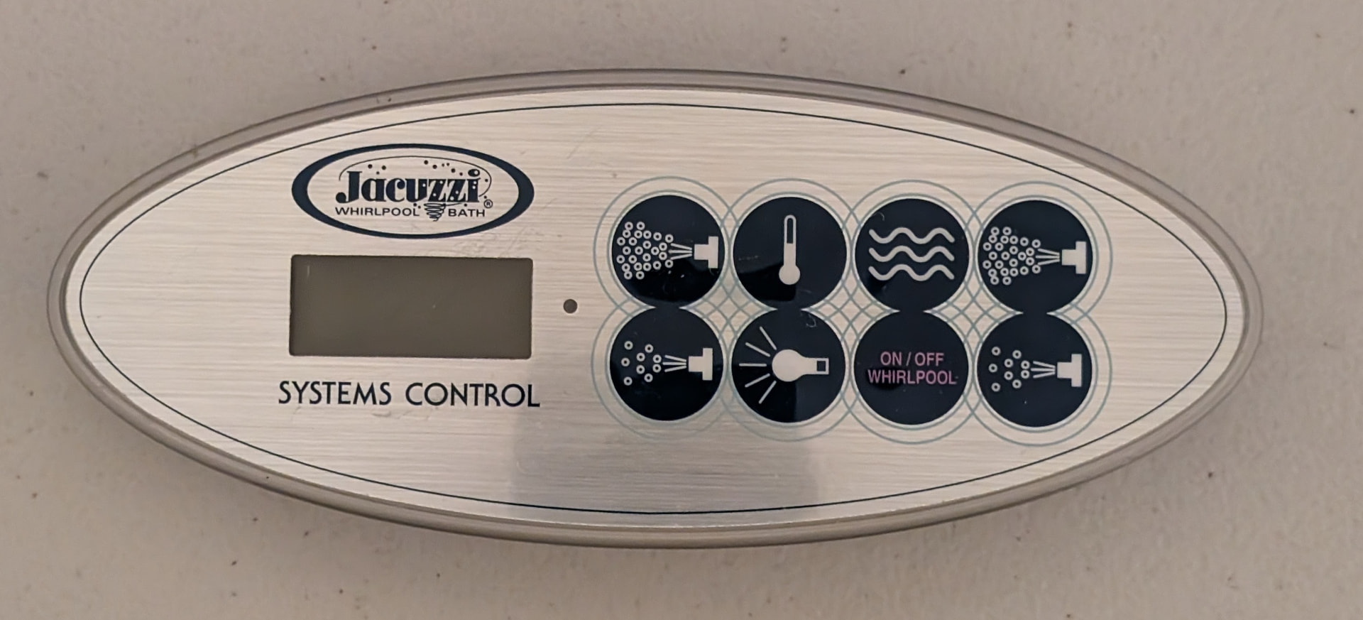Jacuzzi whirlpool bath systems control panel