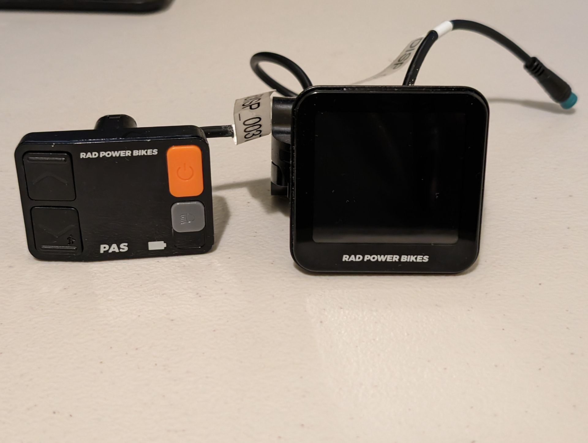 Rad Power Bikes handlebar display and PAS control pad